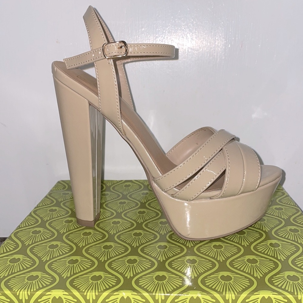 Beige Platform Heels